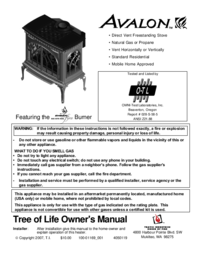 Para ver o documento Avalon-stoves Direct Vent Freestanding Stove Manual do Utilizador