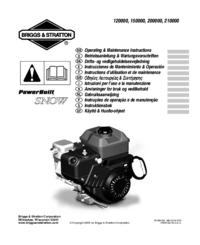 Para ver o documento Briggs-stratton POWER BUILT 150000 Manual do Utilizador