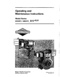 Para ver o documento Briggs-stratton 243431 Series Manual do Utilizador