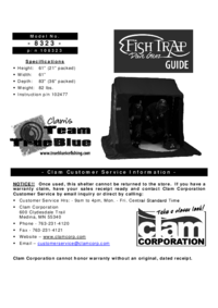 Para ver o documento Clam-corp Fish Trap 8323 Manual do Utilizador