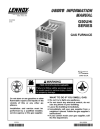 Para ver o documento Lennox-international-inc G50UHi Manual do Utilizador