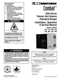 Para ver o documento Roberts-gorden UHA SERIES 200 Manual do Utilizador