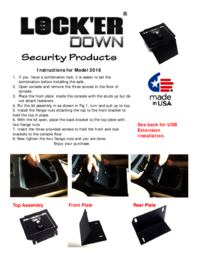 Para ver o documento Locker-down Model LD 2018 Manual do Utilizador