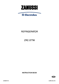 Para ver o documento Zanussi-Electrolux ZRC077W Manual do Utilizador