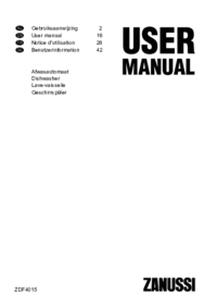 Para ver o documento Zanussi ZDF4015 Manual do Utilizador